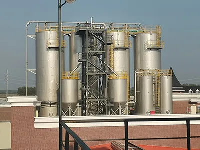 300,000 tons/year PLA pneumatic conveying, gravity blending, and dedusting system